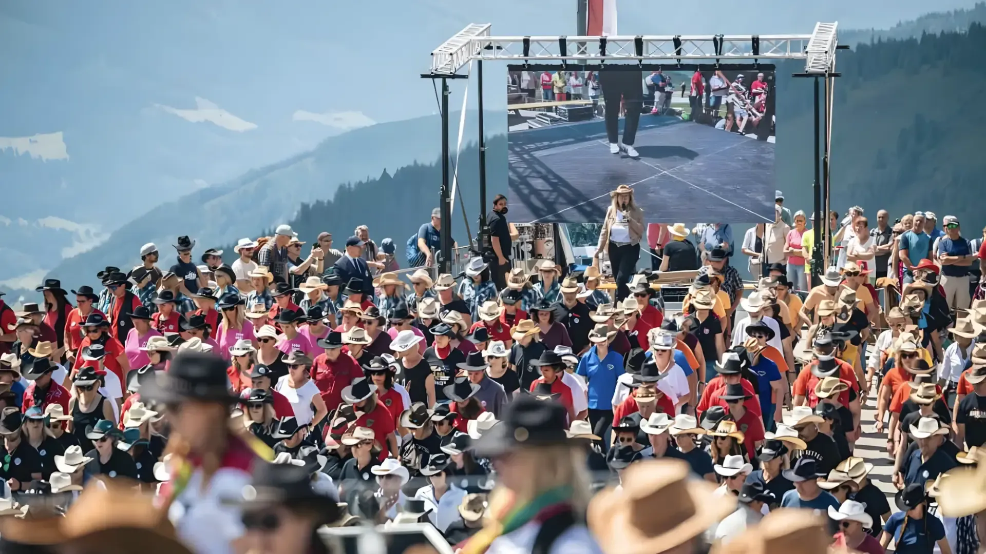 Cheesy at an award ceremony