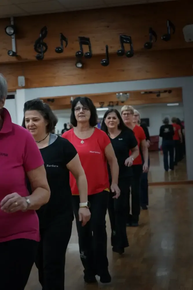 People line dancing